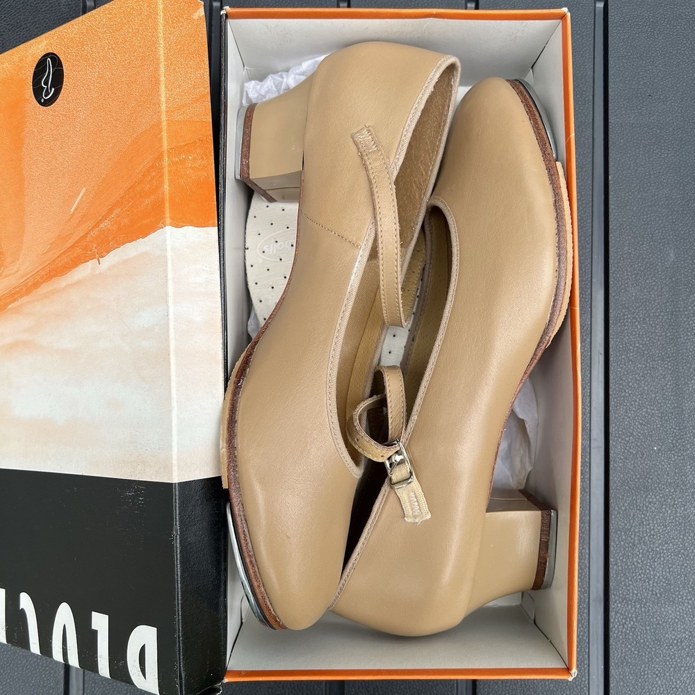 BLOCH Techno Show Tapper Women 10.5 M Tan Leather Mary Jane Tap Dance Shoes #6 H - Picture 14 of 14